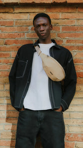 Sac banane en tissu uni - plusieurs coloris